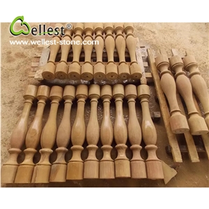 Honed Surface Beautiful Sandstone Balustrades for Outside