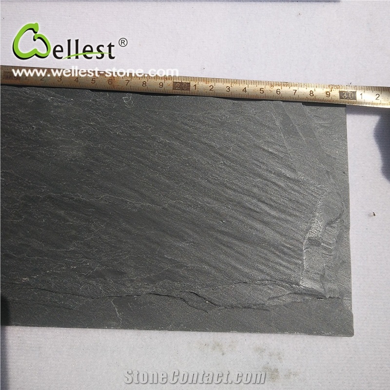 Hot Selling China Factory Natural Black Cheap Slate Mushroom Stone