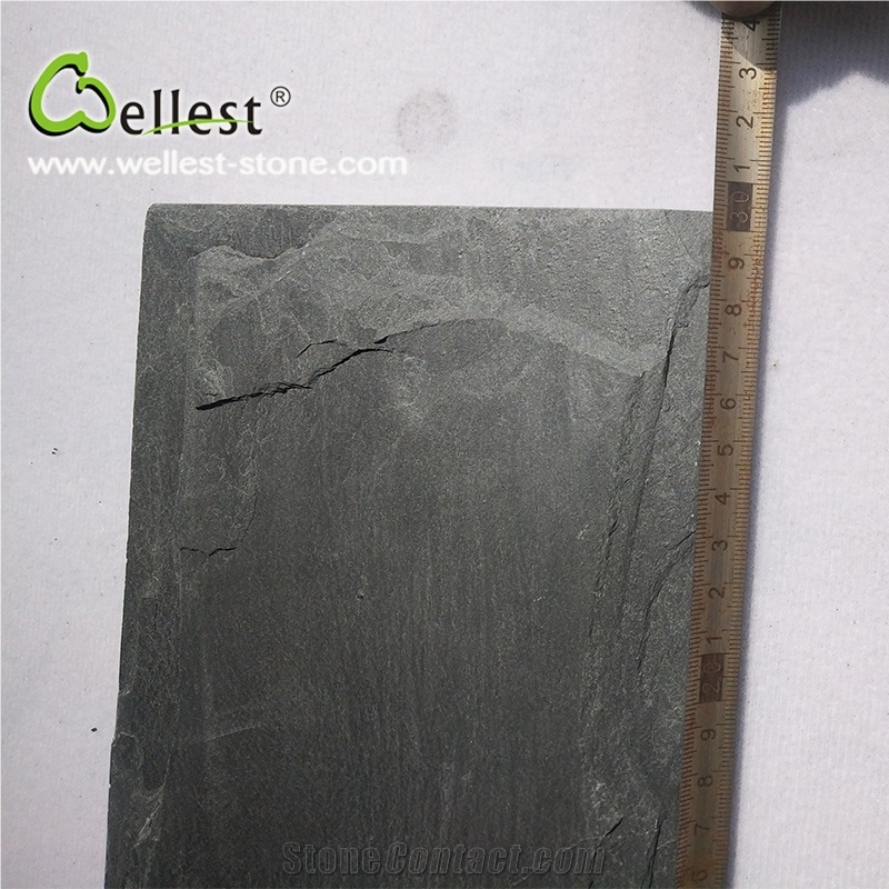 Hot Selling China Factory Natural Black Cheap Slate Mushroom Stone