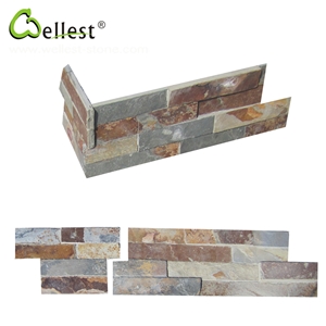 Hot Selling Good Price S015 Rusty Color Slate Cultured Stone / Ledge Stone