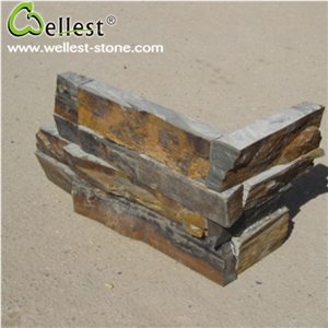 Hot Selling Good Price S015 Rusty Color Slate Cultured Stone / Ledge Stone
