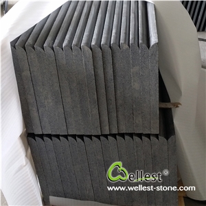 Hot Selling High Quality G654 Black Stair Treads with Half Bullnose Edge