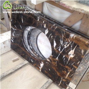 Maple Leaf Red Granite Hotel Vanity Counter Tops, Bathroom Countertops