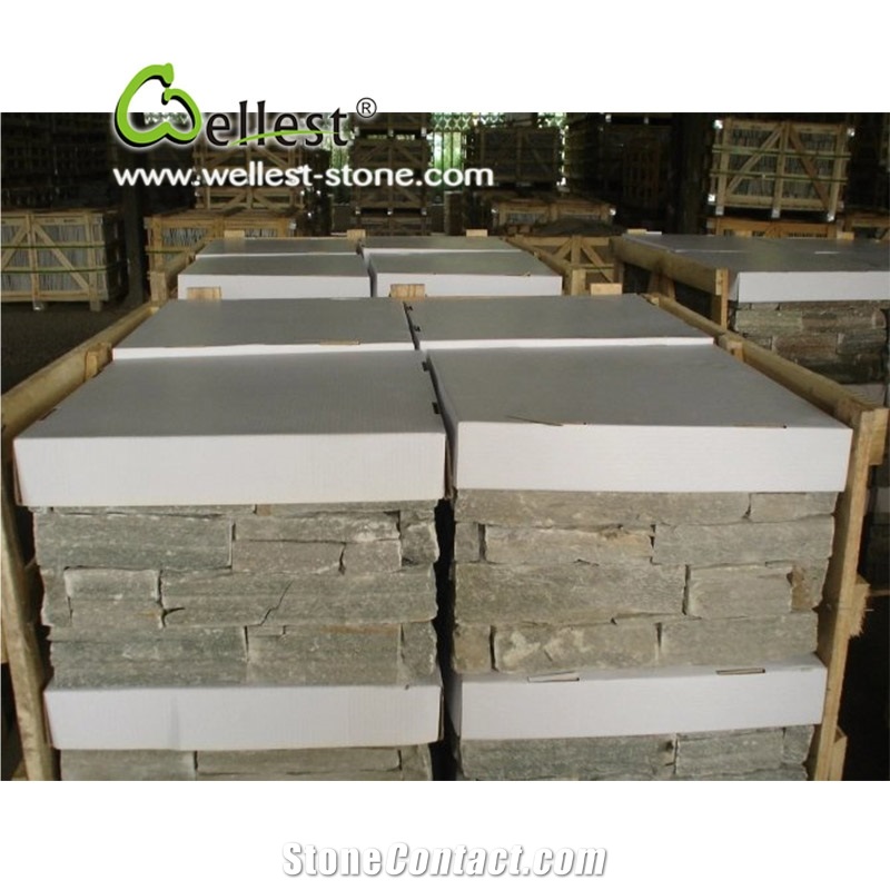 Sesame Yellow Slate Fieldstone,Sesame Yellow Slate Loose Strip Stone Veneer,Natural Slate Stacked Stone Veneer in Free Dimention