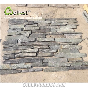 Sesame Yellow Slate Fieldstone,Sesame Yellow Slate Loose Strip Stone Veneer,Natural Slate Stacked Stone Veneer in Free Dimention