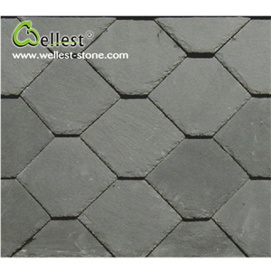 Wholesale Best Price Grey Color Hexagon Shape High Resistant Slate Roof Coating