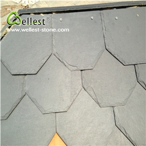 Wholesale Best Price Grey Color Hexagon Shape High Resistant Slate Roof Coating