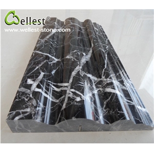 Wholesale China Natural Polished Finished M501 Black Marquina Marble Border