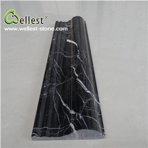 Wholesale China Natural Polished Finished M501 Black Marquina Marble Border