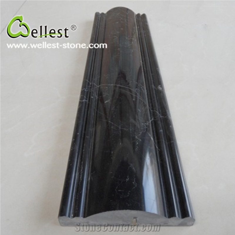 Wholesale China Natural Polished Finished M501 Black Marquina Marble Border