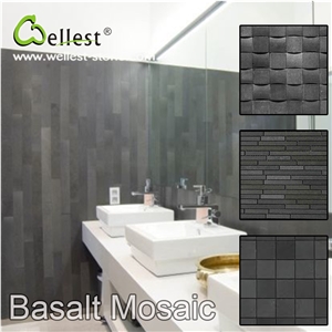 Wholesale New Design Natural Black Basalt Mosaic for Wall