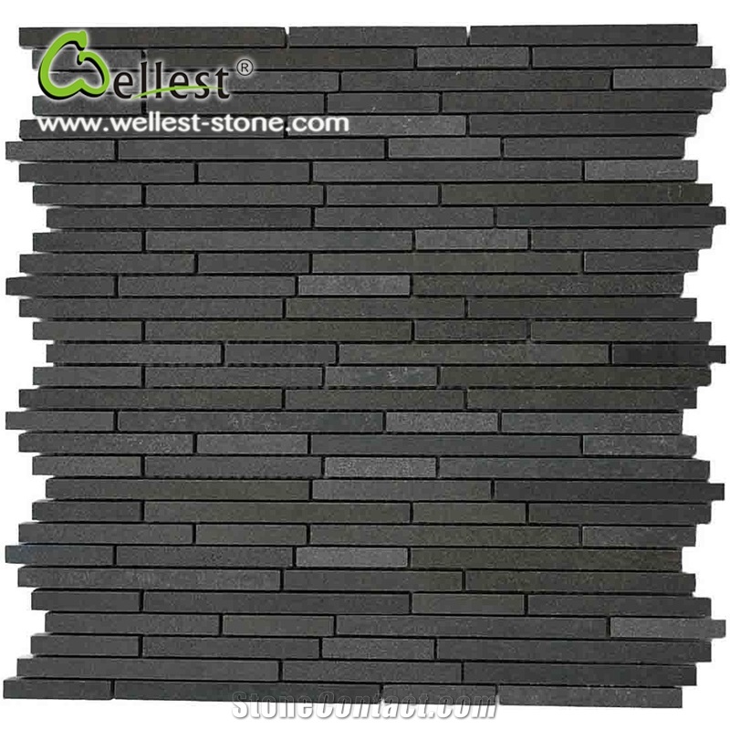 Wholesale New Design Natural Black Basalt Mosaic for Wall