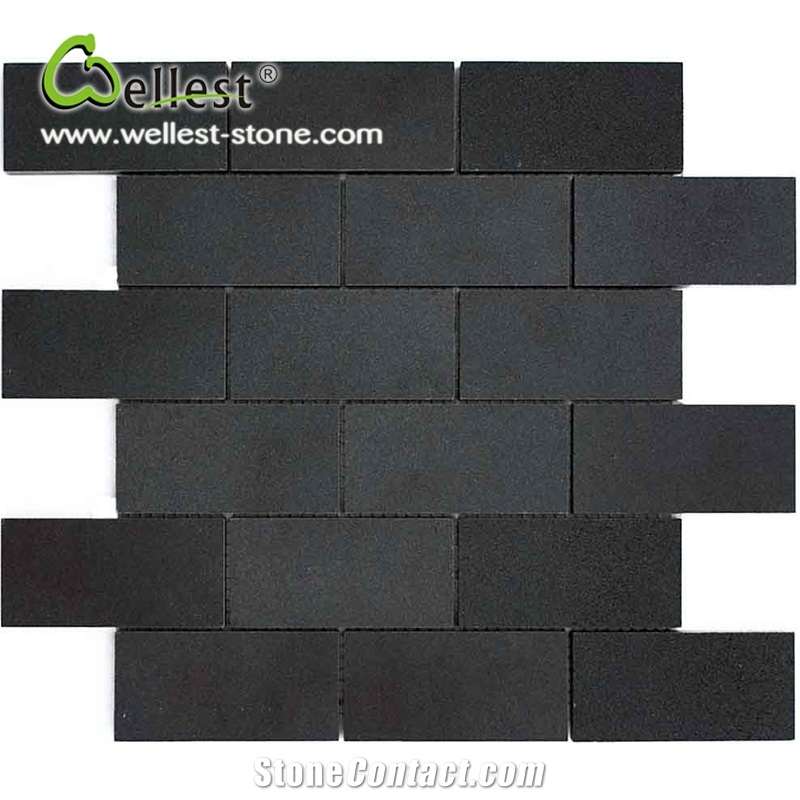 Wholesale New Design Natural Black Basalt Mosaic for Wall
