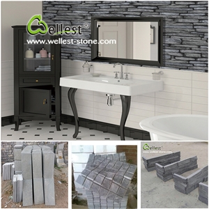 Yellow Wood Vein Slate Flagstone/China Yellow Slate Random Flagstone/Irregular Flagstone Landscape/ Wood Vein / Crazy Stone/ Landscaping Stones