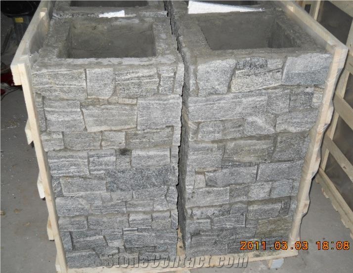 Slate Gate Post from Manufacturer,Natual Slate Entry Gate Posts,Decorative Gate Columns,Slate cladding Cement post