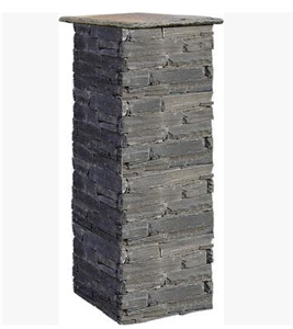 Slate Gate Post from Manufacturer,Natual Slate Entry Gate Posts,Decorative Gate Columns,Slate cladding Cement post