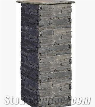 Slate Pillar,Column,Concrete Cultured Stone Pillar Gate Post,Slate cladding Cement post