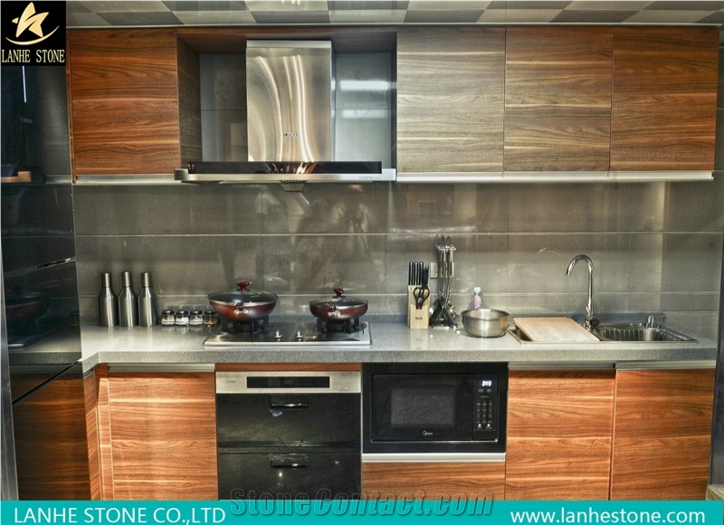 Artifical Polished Quartz Stone Surfaces Kitchen Countertop,Nonporous,Very Hard Surface Qualified for European Standards,Thickness 2/3cm with the Perfect Final Touch Of Various Edge Styles