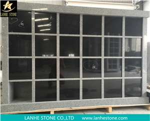 China G603 Granite Cremation Columbarium,Shanxi Black Stone Niches Urns Columbariums,Cemetery Mausoleums Crypts Design