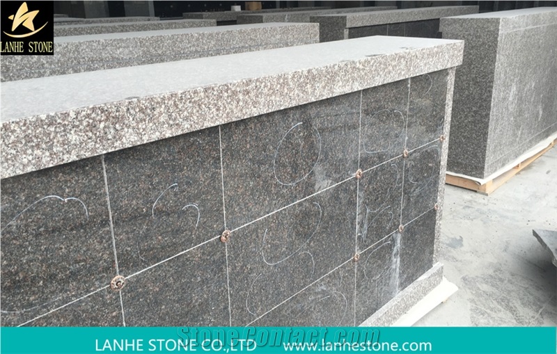 China Grey G603 Granite Columbarium,Cemetery Mausoleums,54 Niches Cremation Columbarium Crypts