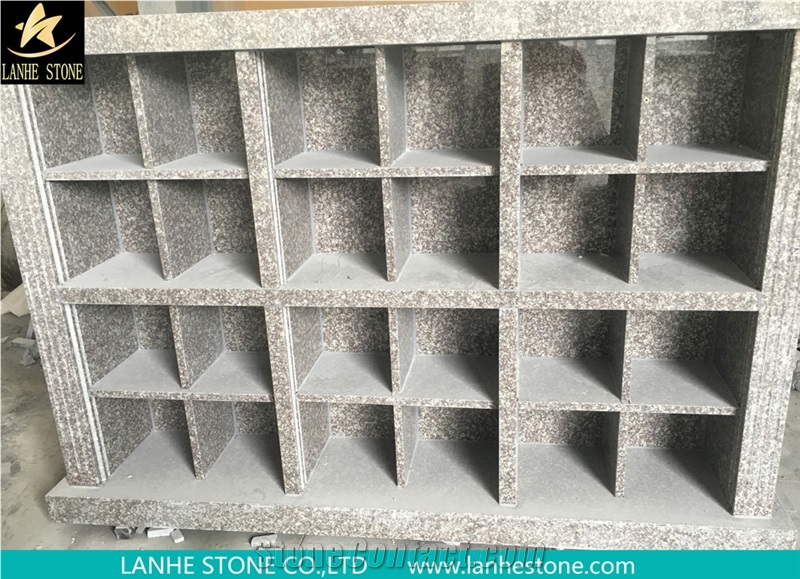 China Grey G603 Granite Columbarium,Cemetery Mausoleums,54 Niches Cremation Columbarium Crypts