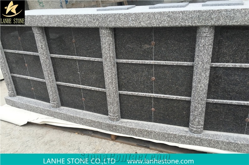 China Grey G603 Granite Columbarium,Cemetery Mausoleums,54 Niches Cremation Columbarium Crypts