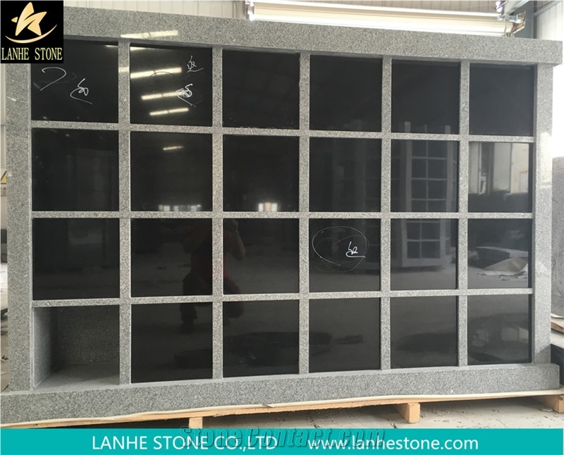 China Shanxi Black Granite Columbariums Design, G603 Cemetery Mausoleum Crypts Design,Cremation Columbarium