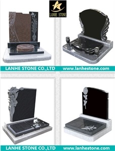 Engraved Monument & Tombstone,Green Granite Monument & Tombstone,Gravestone with Heart-Shaped Carving & Headstone
