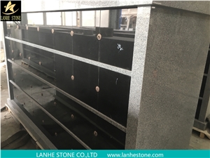G603 Light Grey Granite & Shanxi Black Granite Columbarium,Chinese Granite Mausoleum Design,Cemetery Granite Columbarium Design