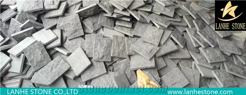 G654 Black Granite Natural Surface ,China Black Granite Mushroom Surface,Padang Dark Granite,Sesame Black Granite Wall Covering,Walling Tiles,Building Stones