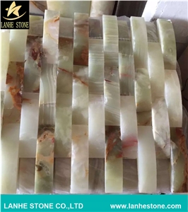 Green Onyx Mosaic for Wall Decoration, Cheap Onyx Mosaic