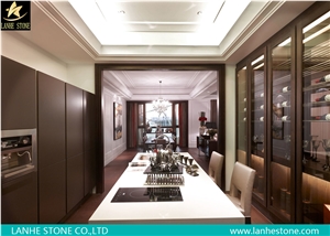 Quartz Stone for Kitchen Countertop Thickness 2cm or 3cm with High Gloss and Hardness