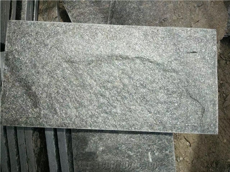 Fargo Black Quartzite Mushroomed Stone, Black Quartzite Split Face Wall Cladding Stone, Black Quartzite Mushroomed Wall Cladding