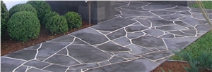 Fargo Black Slate Random Flagstones, Jiangxi Black Slate Irregular Flagstones, China Black Slate Irregular Wall Cladding Pieces/Random Flagstone Road Paving