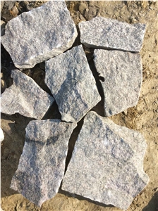 Fargo Grey Granite Irregular Flagstones, Grey Granite Random Shape Wall Cladding Pieces, China Grey Granite Flagstone for Walling/Road Paving