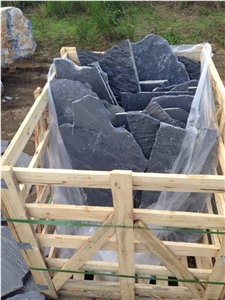 Fargo Grey Slate Random Shape Flagstones, China Grey Slate Irregular Flagstones, Grey Slate Irregular Wall Cladding Pieces, Slate Flagstone for Road Paving
