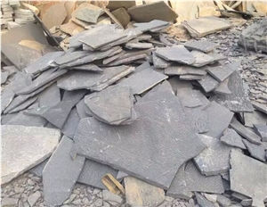 Fargo Grey Slate Random Shape Flagstones, China Grey Slate Irregular Flagstones, Grey Slate Irregular Wall Cladding Pieces, Slate Flagstone for Road Paving