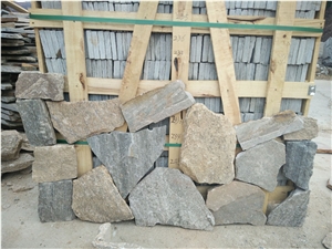 Fargo Multicolor Quartzite Irregular Flagstone, China Quartzite Random Shape Wall Cladding Pieces, Quartzite Flagstone Road/Walkway Paving