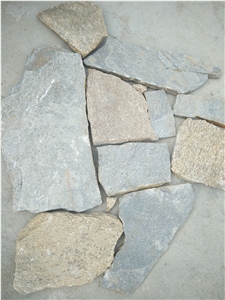 Fargo Multicolor Quartzite Irregular Flagstone, China Quartzite Random Shape Wall Cladding Pieces, Quartzite Flagstone Road/Walkway Paving