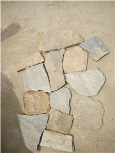 Fargo Multicolor Quartzite Random Flagstone Wall Cladding Pieces, China Quartzite Stone Irregular Flagstones Road Paving, Random Flagstone Wall Decoration