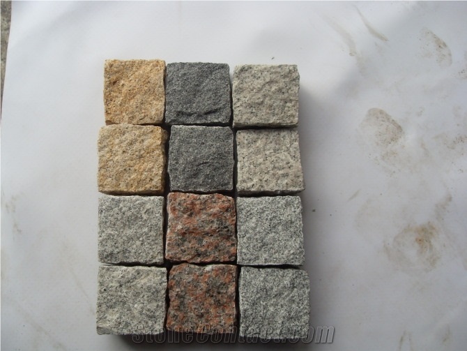 Fargo Red Porphyry Cube Stone, Chinese Red Granite Cobble Stone, Natural Split Paving Cubes, Garden Stepping Pavements