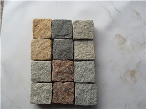 Fargo Red Porphyry Cube Stone, Chinese Red Granite Cobble Stone, Natural Split Paving Cubes, Garden Stepping Pavements