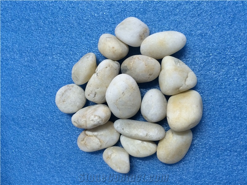 Fargo White River Pebbles, China Washed White Pebble Stone, White River Stone, White Gravels, White Aggregates