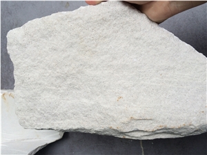 Fargo White Sandstone Irregular Mushroomed Wall Cladding Pieces, China White Sandstone Random Shape Mushroomed Wall Stone, Split Face White Mushroom Stone