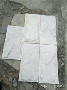 Fargo White Sandstone Mushroom Wall Cladding Stone, China White Sandstone Split Face Mushroom Stone
