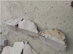 Fargo White Sandstone Mushroomed Corner Stone, White Wall Cladding Corner Stone, White Sandstone Natural Split Mushroom Stone