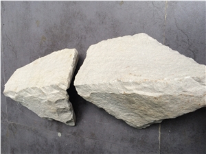 Fargo White Sandstone Mushroomed Corner Stone, White Wall Cladding Corner Stone, White Sandstone Natural Split Mushroom Stone