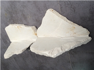 Fargo White Sandstone Mushroomed Corner Stone, White Wall Cladding Corner Stone, White Sandstone Natural Split Mushroom Stone