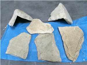 Fargo White Sandstone Mushroomed Corner Stone, White Wall Cladding Corner Stone, White Sandstone Natural Split Mushroom Stone