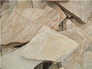 Fargo Yellow Slate Random Shape Flagstones, China Yellow Slate/014 Irregular Flagstone for Walling/Road Paving